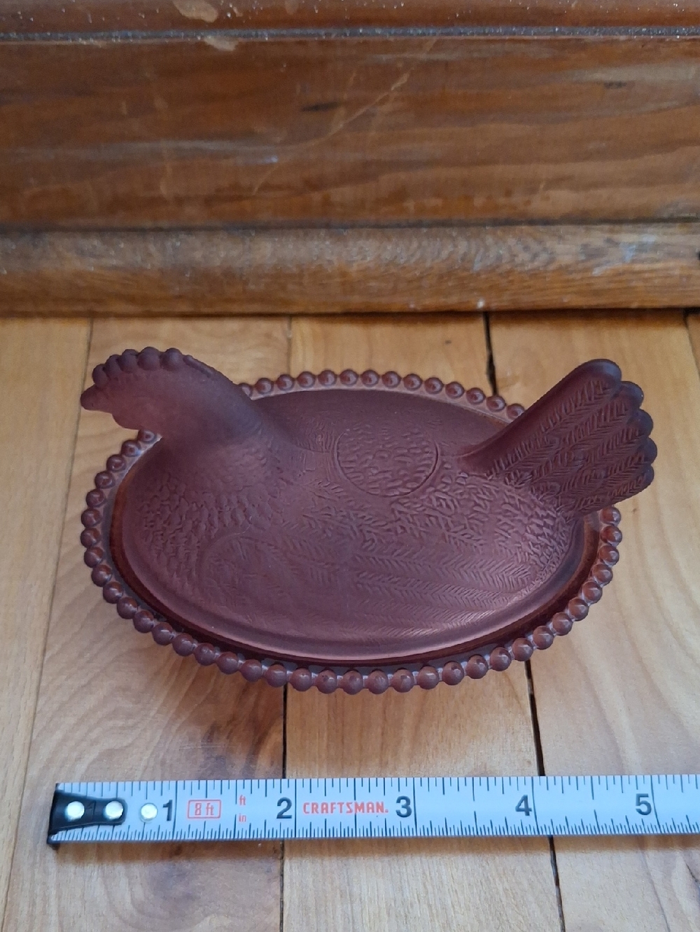 Brown Decorative Hen Dish